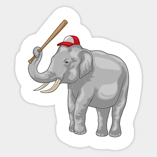 Elephant Baseball bat Baseball Sticker